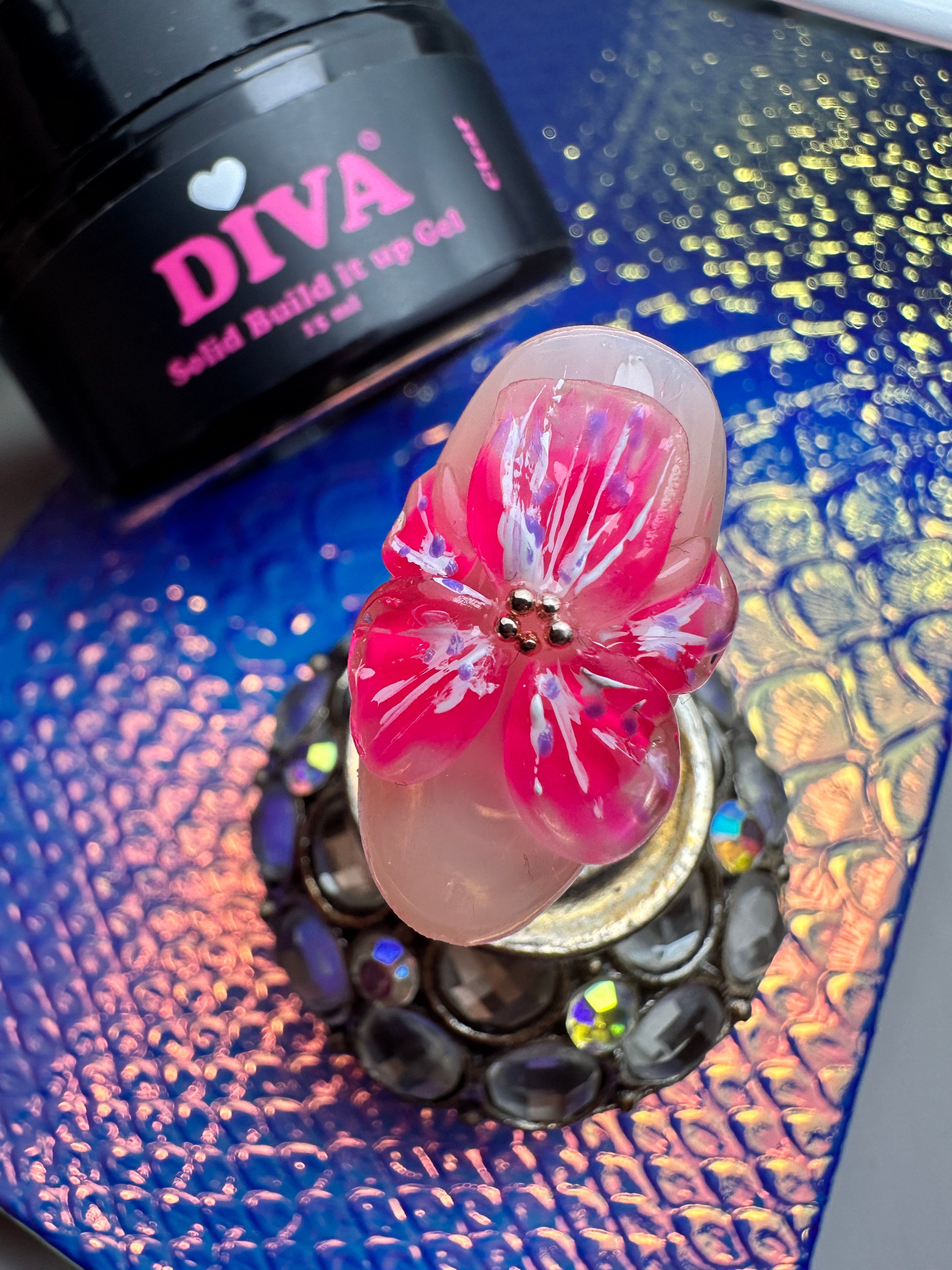 DIVA Solid Build it up Gel CLEAR  - TIP GLUE GEL 15ml ( 3D Gel ) - HEMA FREE - TPO FREE