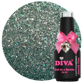 Diva Gel in a Bottle - Sparkling Stars - Emerald Vibes* 15 ml - Hema Free - TPO FREE
