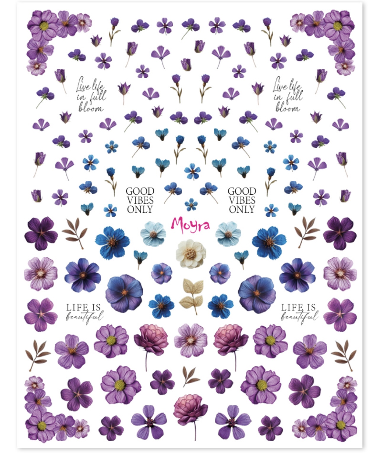Moyra Watertransfer Sticker Set 3 stuks