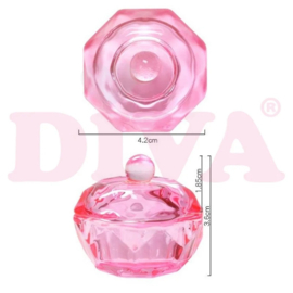 Crystal Diamond Dappendish Pink met Deksel