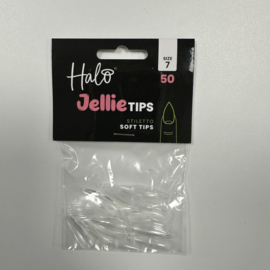 Halo Jellie Nail Tips Stiletto, Sizes 7, 50 One Size