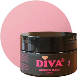 Diva Gellak Rubber Basecoat Pink 30 ml - POT