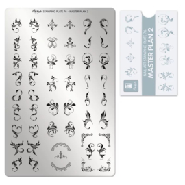 Moyra Stamping Plate 076 Masterplan 2+ Gratis Try On Sheet