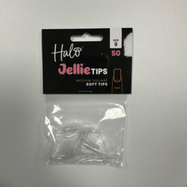 Halo Jellie Nail Tips Medium Square, Sizes 9, 50 One Size