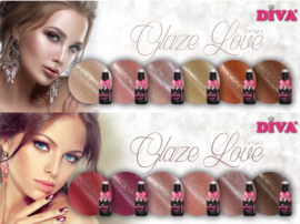 DIVA Gellak Glaze Love Cat Eye Collectie  1 + 2  - 12x10ml