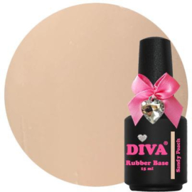 Diva Gellak Rubber Basecoat Sandy Peach 15 ml