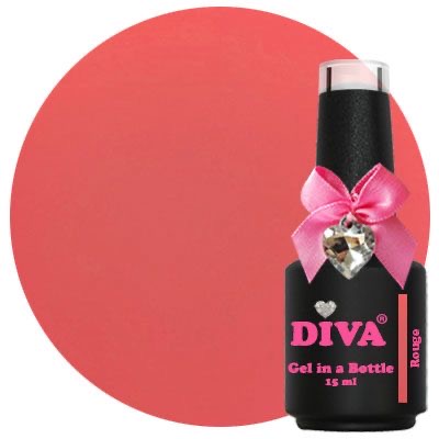 Diva Gel In A Bottle Glamour Nail Gallery Smooth Rouge 15ml - Hema Free - TPO Free