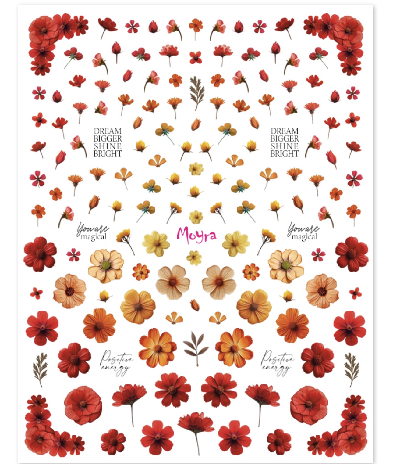 Moyra Watertransfer Sticker Set 3 stuks