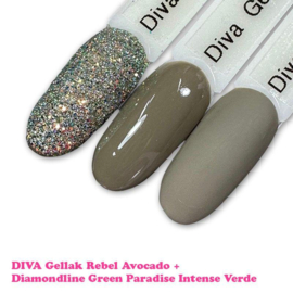 Diva Gellak Tinted Green Colors Collection - 10ml - Hema Free