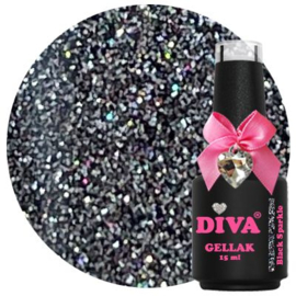 Diva Gellak Cat Eye Black Sparkle - 15ml - Sparkle Season