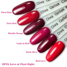Diva Gellak  Coco  Red - 10ml- Hema Free