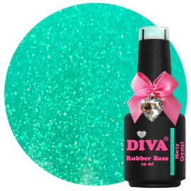 Diva Gellak Rubber Basecoat Crystal Minty 15 ml