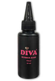 Diva Gellak Rubber Basecoat Clear - Fles / Refill - 50ml