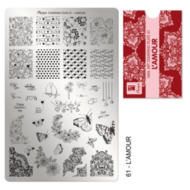 Moyra Stamping Plate 61 L’amour