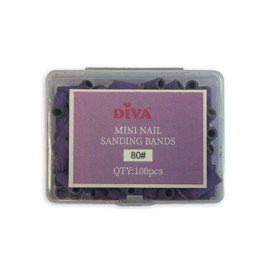 Mini Nail Sanding Bands for Small Mandrel Bit 3mm - 100 pcs - 80#