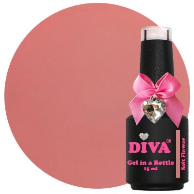 Diva Gel In A Bottle Glamour Nail Gallery Smooth - Rouge 15ml - Hema Free - TPO Free