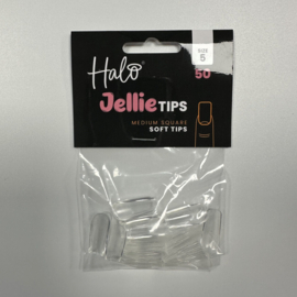 Halo Jellie Nail Tips Medium Square, Sizes 5, 50 One Size