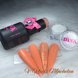 Diva Gellak Dress Your Nails - Glow Blush 10ml - Hema Free - TPO Free