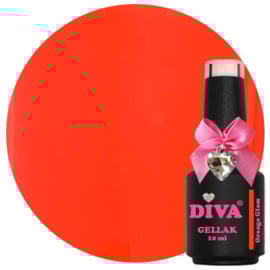 Diva Gellak Dress Your Nails - Orange Gloss 10ml - Hema Free - TPO Free