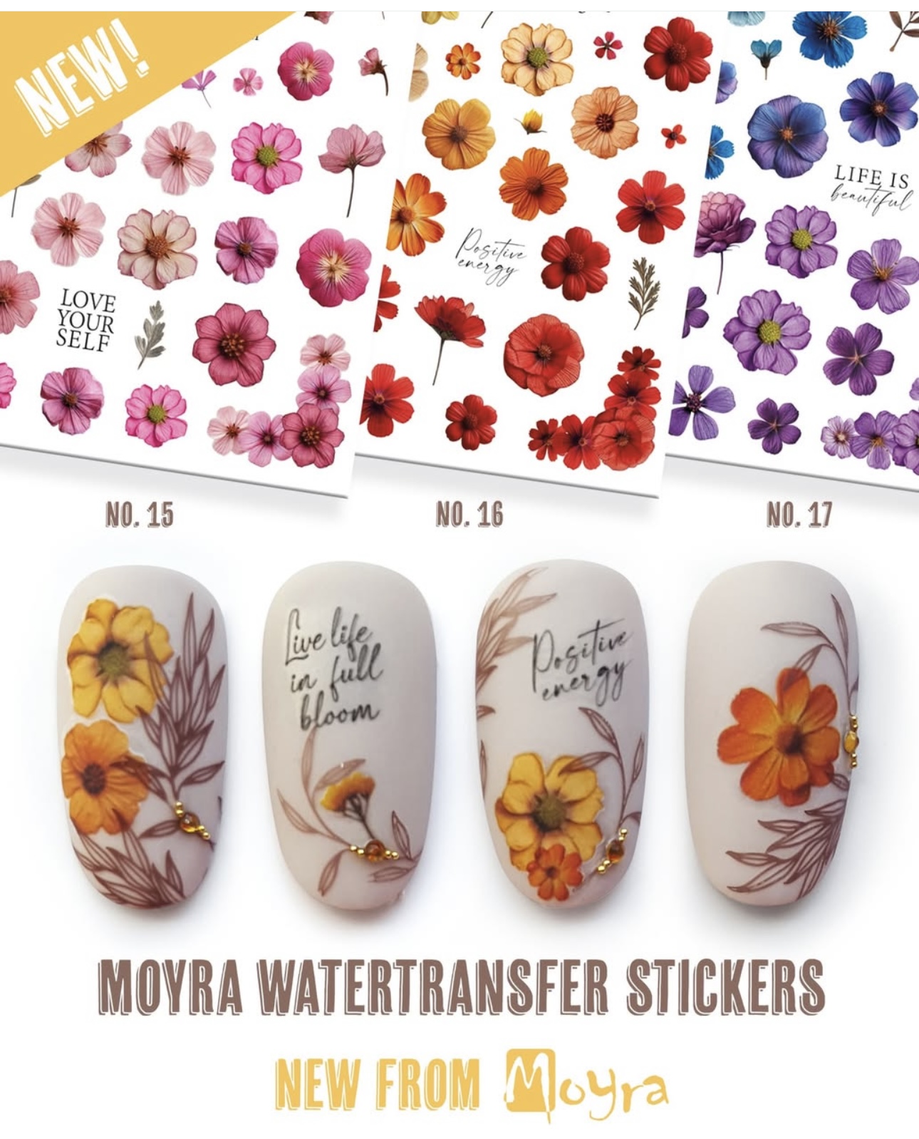 Moyra Watertransfer Sticker Set 3 stuks