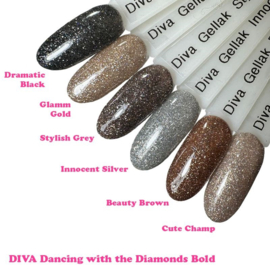 Diva Gellak Dancing with the Diamonds - BOLD Beauty Brown 10ml - Hema Free - TPO Free