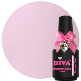 Diva Gellak Rubber Basecoat Blossom Pink 15 ml