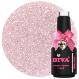 Diva Gel in a Bottle Nude Glitters - Milky Rose - 15ml - Hema Free