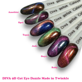 Diva Gellak 9D Cat Eye Dazzle Made in Twinkle - Amethyst -15ml
