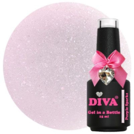 Diva Gel in a Bottle - Glamorous - Purple Sparks 15 ml - Hema Free - TPO Free