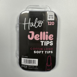 Halo Jellie Nail Tips Coffin Long, Sizes 0-11,120 Mixed Sizes