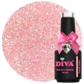 Diva Gel in a Bottle Nude Glitters Peach Cake - 15ml - Hema Free