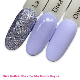 Diva Gellak Bahia Colores Lila 15ml + Diamondline La Isla Bonita Reyna