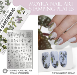 Moyra Stamping Plate 105 Urban Garden