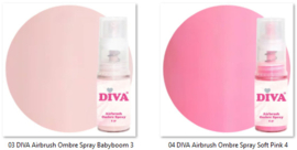 DIVA Airbrush Ombre Spray 6 kleuren naar keuze Set - 6 x 5gr