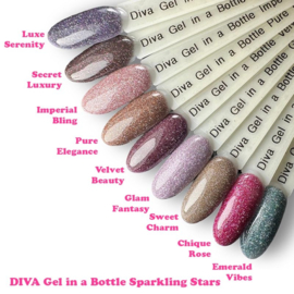 Diva Gel in a Bottle - Sparkling Stars - Luxe Serenity* 15 ml- Hema Free - TPO FREE