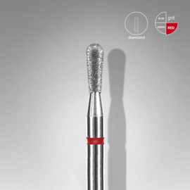 Staleks Diamond Nail Drill Bit Druppel Red EXPERT FA120R023/5