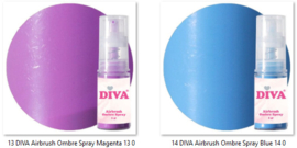 DIVA Airbrush Ombre Spray 6 kleuren naar keuze Set - 6 x 5gr