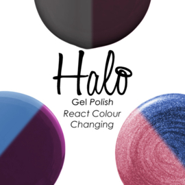Halo Gel Polish 8ml *Denim/Pink*  - Colour changing Thermo 2868 ( React Collection )