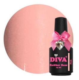 Diva Gellak Rubber Basecoat Pink 15 ml