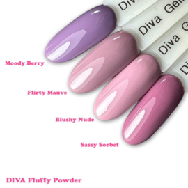 DIVA Gellak Fluffy Powder Moody Berry 10ml - Hema Free - TPO Free