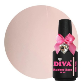 Diva Gellak Rubber Basecoat Soft Pink 15 ml