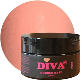 Diva Gellak Rubber Basecoat Peach 30 ml - POT - TPO Free