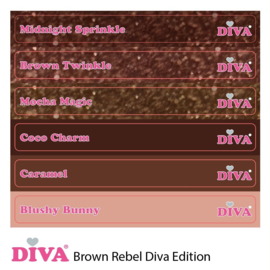 Diva Gellak Brown Rebel Diva Edition Collection - 6 x 10 ml + Gratis Color Pop Stickers