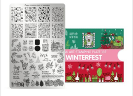 Moyra Stamping Plate 137 - Winterfest + Gratis Try On Sheet