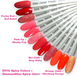 Diva Gellak Spicy Colors - Pretty Red - 10ml - Hema Free