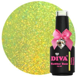 Diva Gellak Rubber Basecoat Crystal Lemon 15 ml