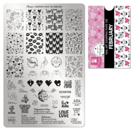 Moyra Stamping Plate 138 - February + Gratis Try On Sheet