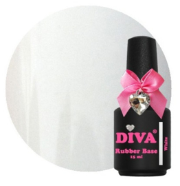 Diva Gellak Rubber Basecoat White 15 ml