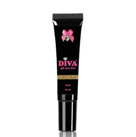 Diva 3D Art Gel Gold 15ml - Hema & TPO-free