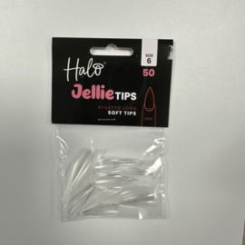 Halo Jellie Nail Tips Stiletto Long, Sizes 6, 50 One Size